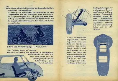 Messerschmitt KR 175 / 200 Prospekt 1950er Jahre