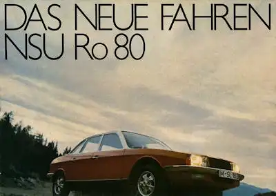 NSU RO 80 Wankel Prospekt 9.1969