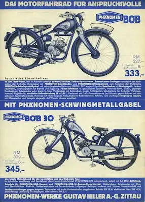 Phänomen BOB Prospekt 8.1938