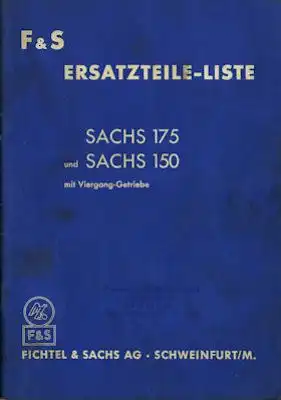 Sachs 150 und 175 ccm Ersatzteilliste 7.1955
