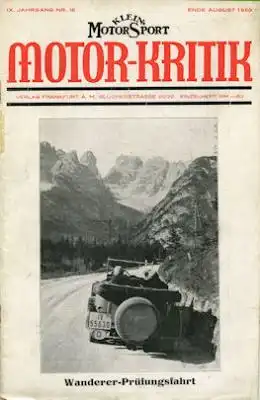 Klein-Motor-Sport / Motor-Kritik 1929
