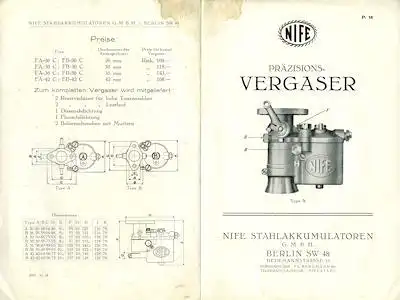 Nife Vergaser 11.1928