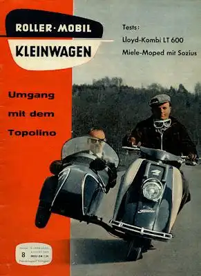 Rollerei und Mobil / Roller Mobil Kleinwagen 1959 Heft 8