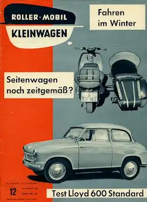 Rollerei und Mobil / Roller Mobil Kleinwagen 1959 Heft 12