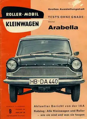 Rollerei und Mobil / Roller Mobil Kleinwagen 1959 Heft 9