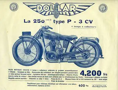 Dollar 250 ccm Prospekt 1929