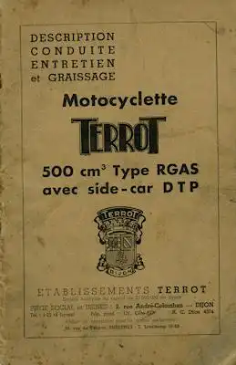 Terrot 500 Type RGAS Bedienungsanleitung 9.1945