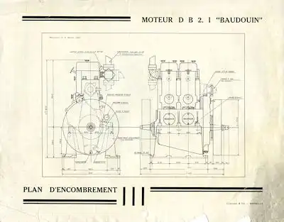 Moteurs Baudouin DB 2.I Prospekt 1930er Jahre