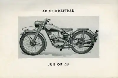 Ardie Ersatzteilliste Junior 125 1939