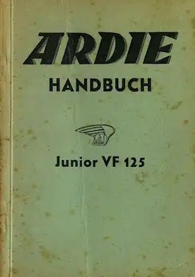 Ardie Junior 125 Bedienungsanleitung ca. 1939