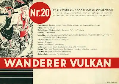 Wanderer Fahrrad Prospekt 4.1931