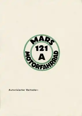 Mars Motorfahrrad 121 A Prospekt 1937