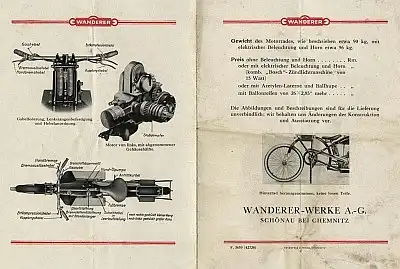 Wanderer 184 ccm Prospekt 4.1927