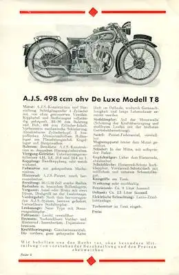 AJS Programm 1932
