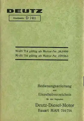 Deutz Motor MAH 714/716 1937