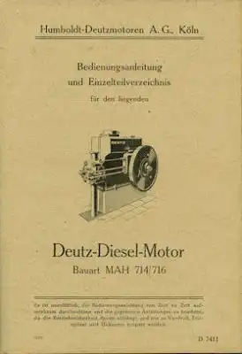 Deutz Motor MAH 714/716 1937