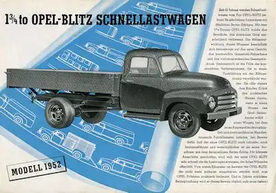 Opel Blitz Prospekt 1952