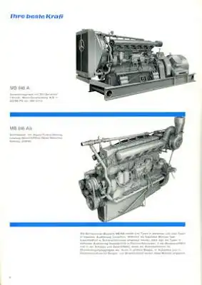 Mercedes-Benz Dieselmotoren Prospekt 6.1960