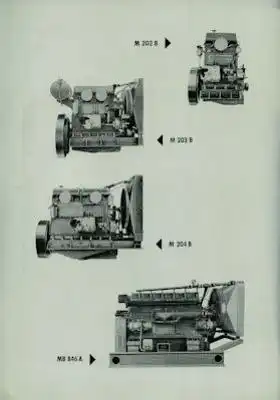 Mercedes-Benz Dieselmotoren Prospekt 1959