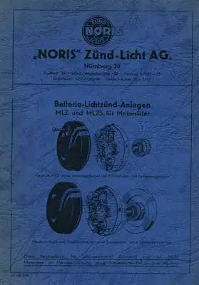 Noris Zünd-Lichtsanlage für Motorräder MLZ und MLZS 1953