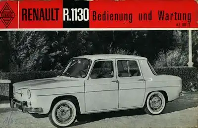 Renault 8 Bedienungsanleitung 1960