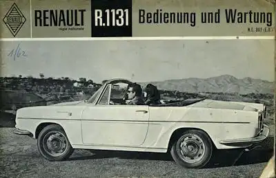 Renault Floride Bedienungsanleitung ca. 1962