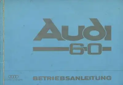 Audi 60 Bedienungsanleitung 9.1968