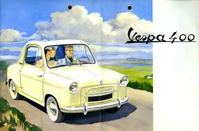 Vespa 400 Prospekt 1950er Jahre
