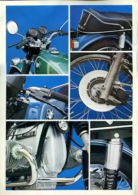 BMW R 60/6, R 75/6 und 90/6 Prospekt 1974 e