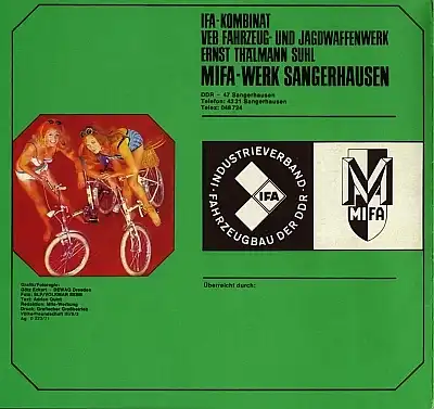 Mifa Fahrrad Programm 1971