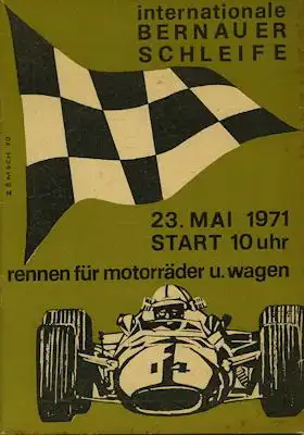 Programm 16. Bernauer Schleife 23.5.1971