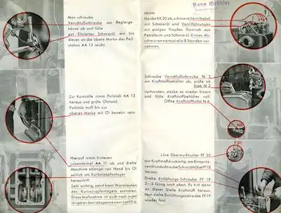 MWM Motor KD für Fahrzeuge Bedienungsanleitung 1942