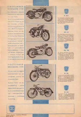 Adler Motorrad Programm 1954