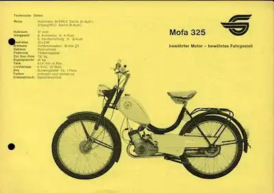 Göricke Mofa Programm ca. 1968