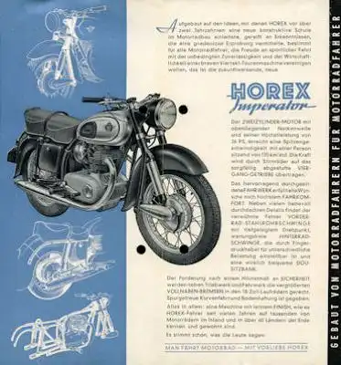 Horex Imperator 400 Prospekt ca. 1955