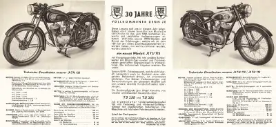 UT KTN 125 und KTN 175 Prospekt 1952