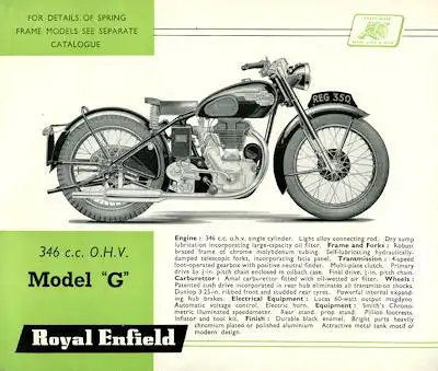 Royal Enfield Programm 1954