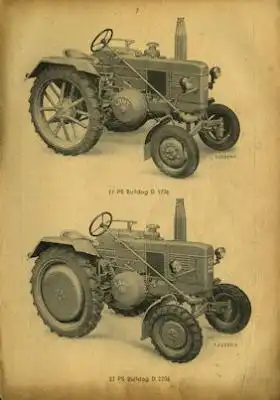 Lanz Bulldog 17 und 22 PS Ersatzteilliste 4.1953