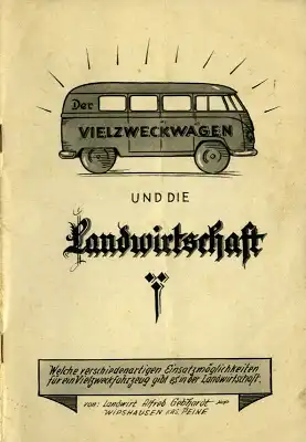 VW und die Landwirtschaft Broschüre 1950er Jahre