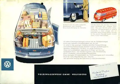 VW Kastenwagen T1 Prospekt ca. 1954