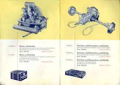 VW Original Ersatzteile Austausch-Dienst 1953