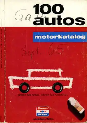 Motorkatalog 100 Autos Band 2 9.1965