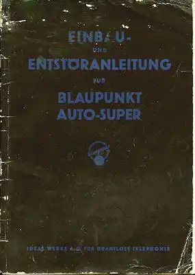 Autoradio Blaupunkt Autosuper Einbauanleitung 7.1938
