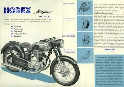 Horex Regina 350 Prospekt ca. 1954 F