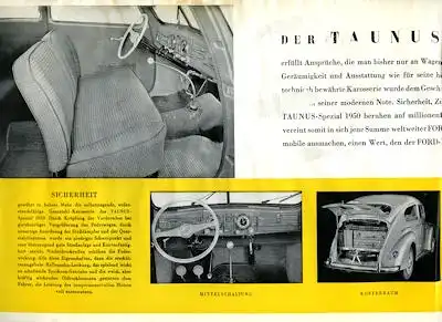 Ford Taunus Spezial Prospekt 1950