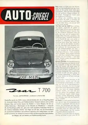 Glas Isar T 700 Test 1960