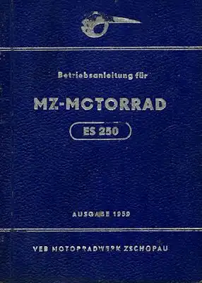 MZ ES 250 Bedienungsanleitung 1959