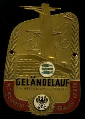 Plakette Geländelauf MC Werratal / Heringen 1961