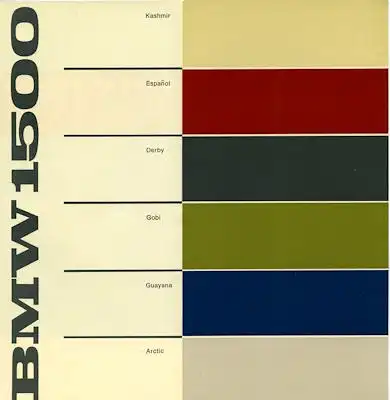 BMW 1500 Farben ca. 1965