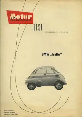 BMW Isetta 250 Test 1960